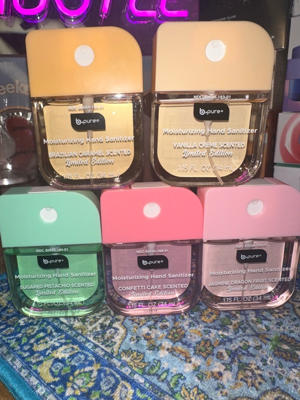 Moisturizing Hand Sanitizer Set- 5 pk NEW